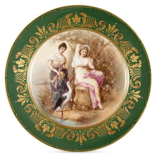 Antique porcelain cabinet plate by Royal Vienna