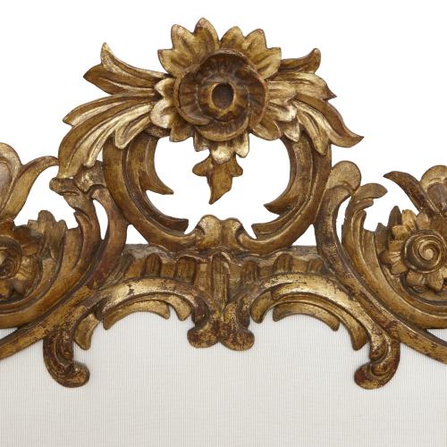 Giltwood Rococo style antique folding screen | Mayfair Gallery