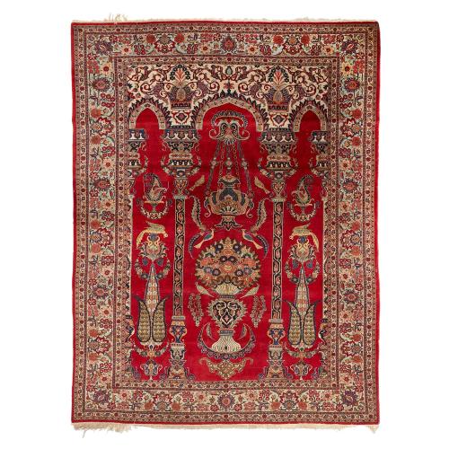 Fine and large woven wool Kashan carpet