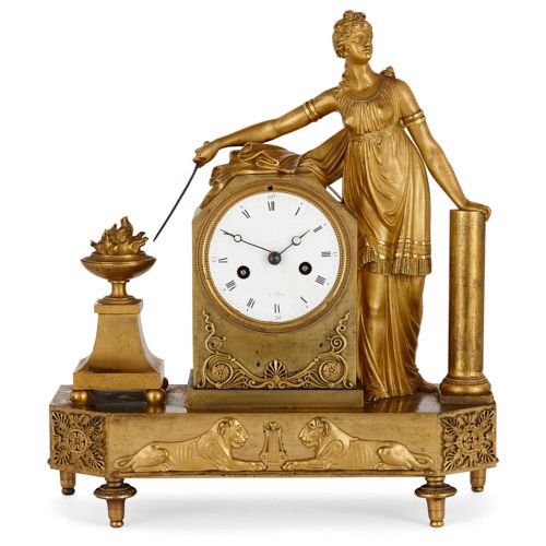French Empire period ormolu mantel clock