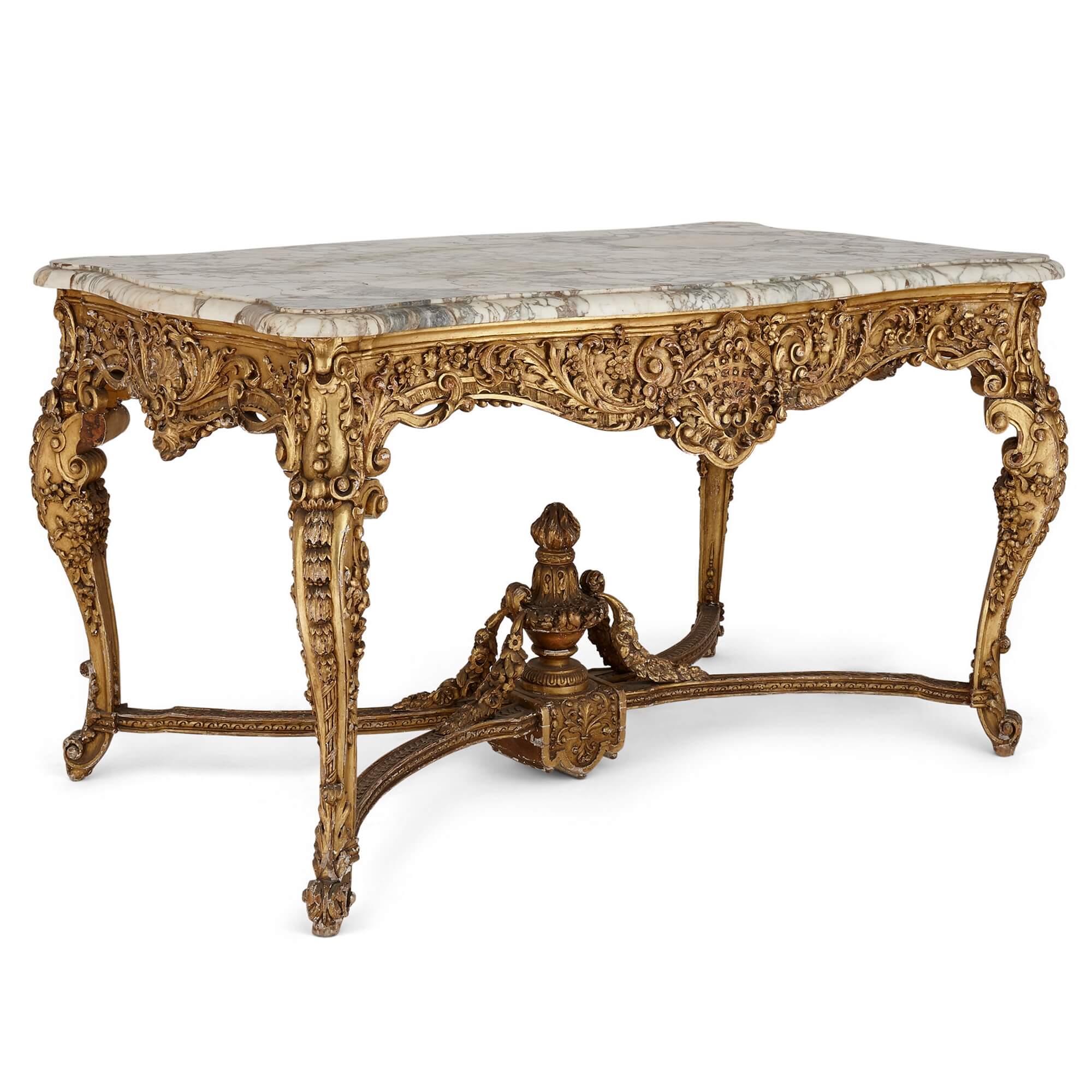 Régence style carved giltwood rectangular centre table | Mayfair Gallery