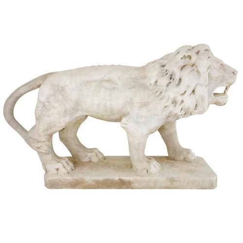 Pair of Neoclassical style Italian marble lion sculptures | Mayfair Gallery
