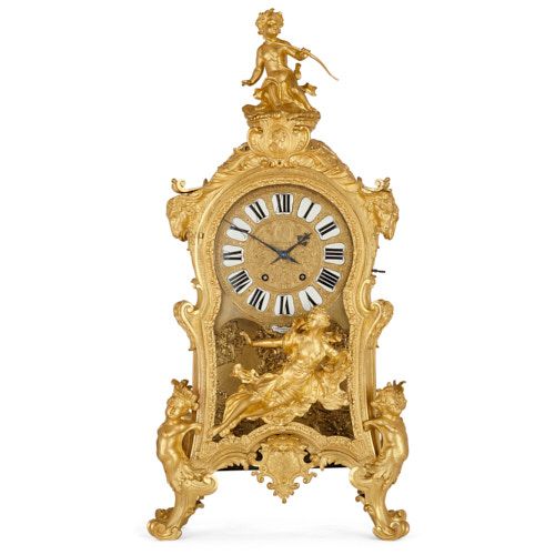 Monumental ormolu mantel clock by Beurdeley