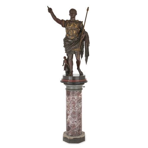 Bronze sculpture of Augustus Caesar by Morelli e Rinaldi