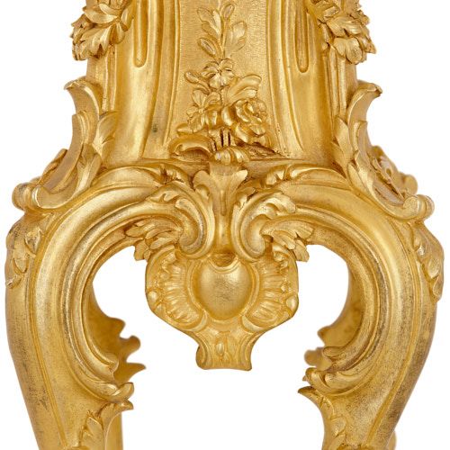 Louis XV style small ormolu table clock after Caffiéri | Mayfair Gallery