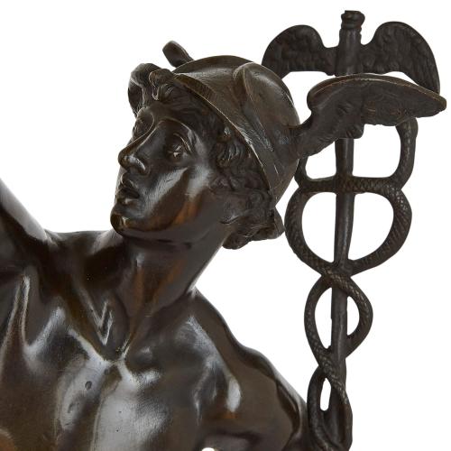 Pair of large patinated bronze figures of Mercury and Fortuna | Mayfair ...