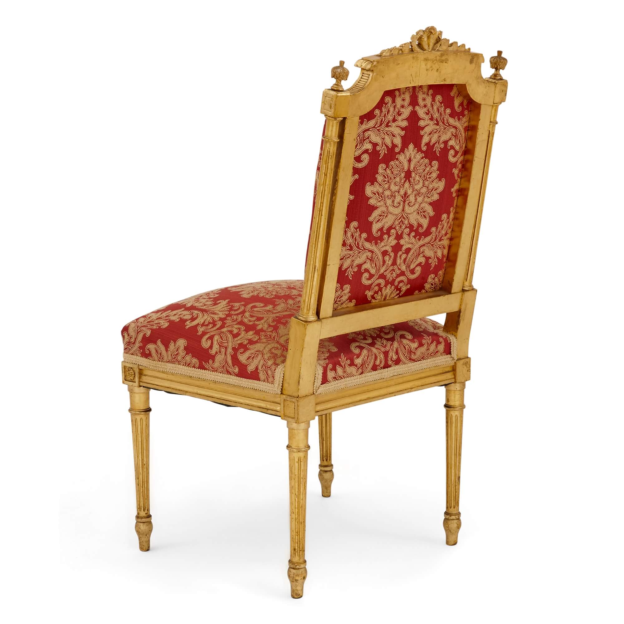 Rare Seven-Piece Louis XIV Style Giltwood Chateau Salon Suite from