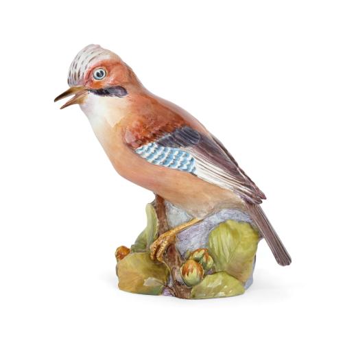 Royal Worcester English porcelain bird model of a jay 