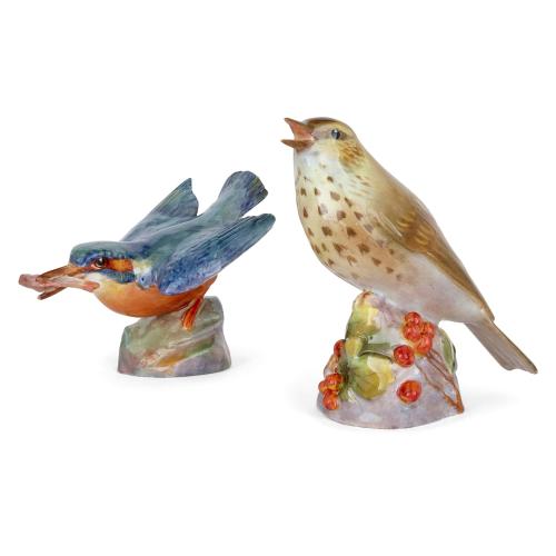 Two English Royal Worcester porcelain bird models 