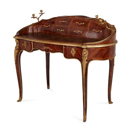 Antique Louis XV style ormolu mounted writing desk