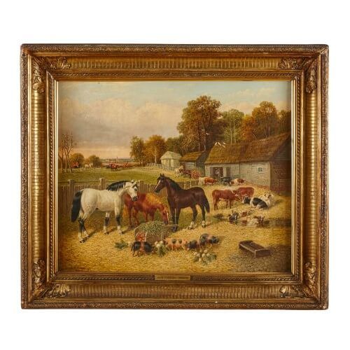 'Farmyard Animals', oil painting by John Frederick Herring