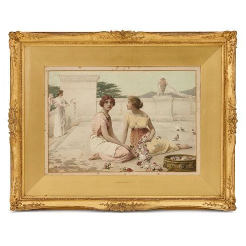 English Neoclassical watercolour painting by Henry Ryland