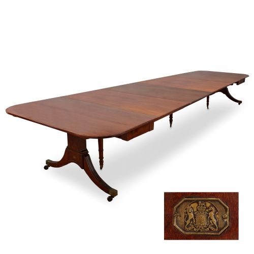 Regency period mahogany extending dining-table by Edwards
