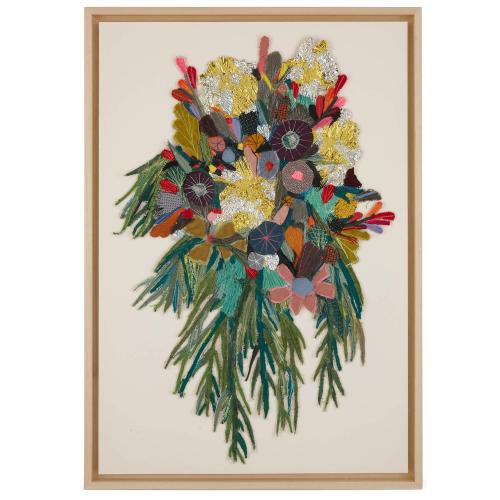 ‘Bouquet 23’ floral textile panel by Elodie Blanchard 